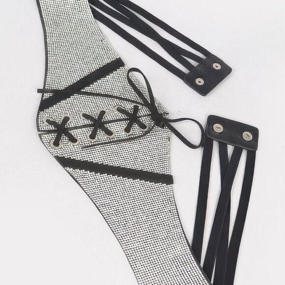 Rhinestone Corset Plus Size Elastic Belt